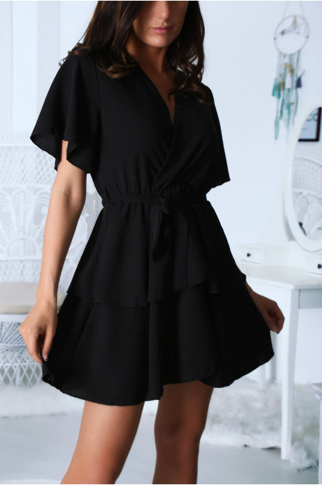 robe cache coeur noire