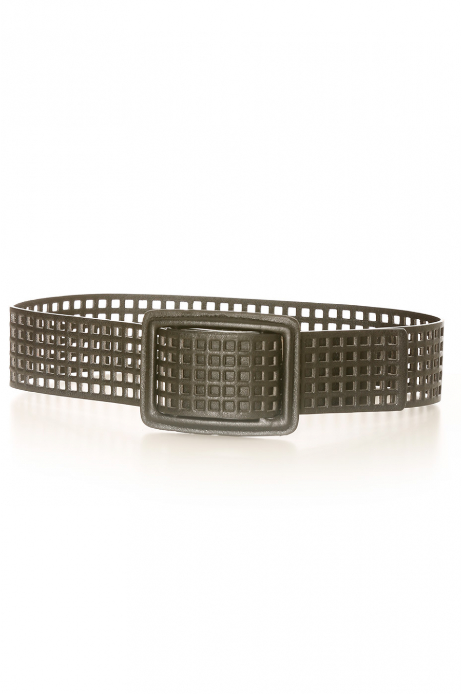 Black grid belt with holes. SG-0452 - 1