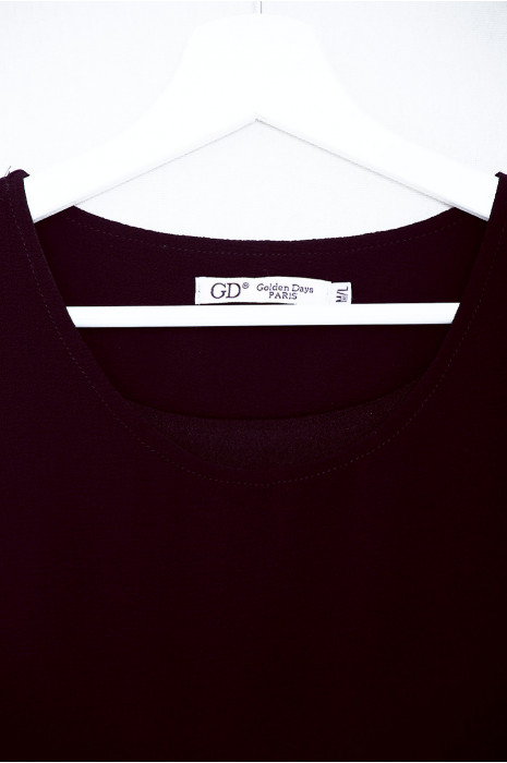 Jolie robe patineuse noir 2 en1 évasé avec dentelle à l'avant - 5