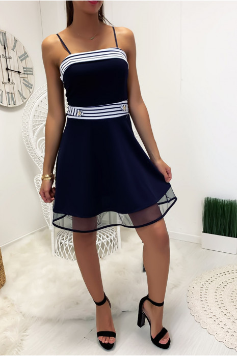 robe a rayure marine