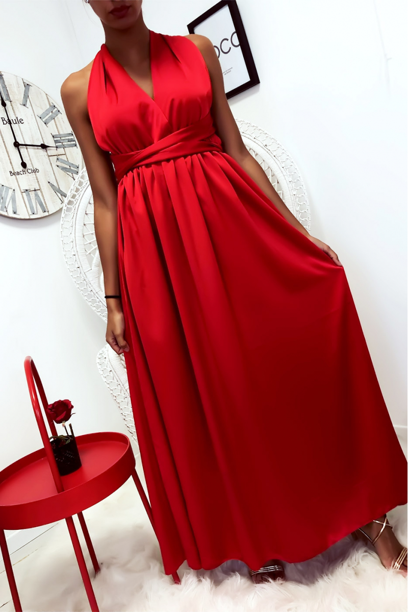 robe longue effet satin