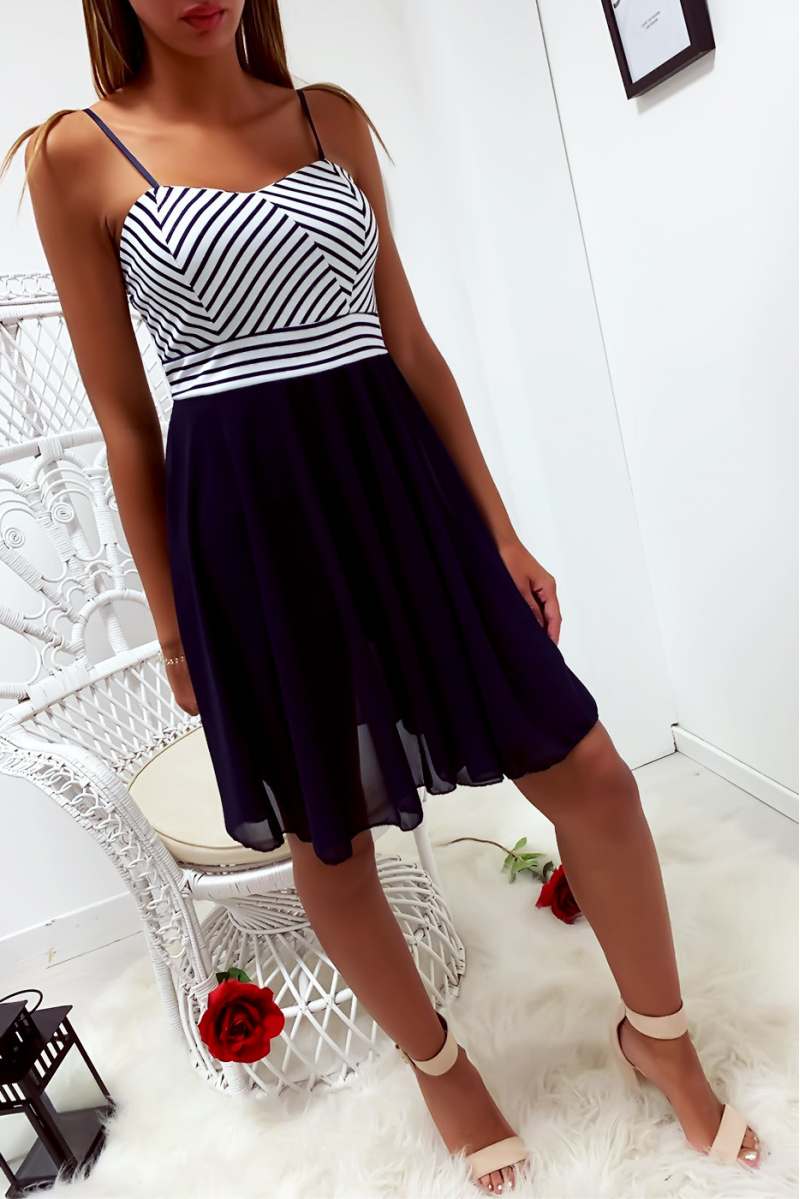 robe a rayure marine