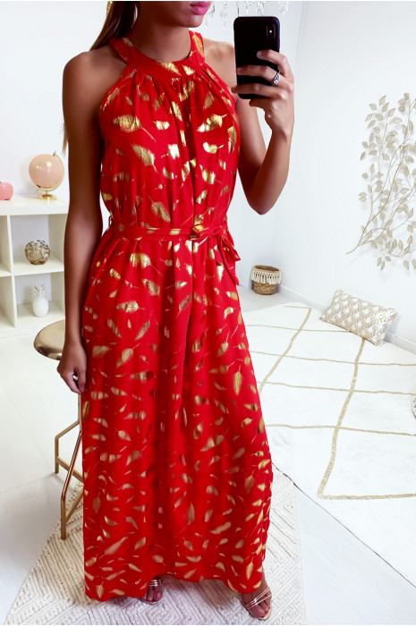 robe rouge motif