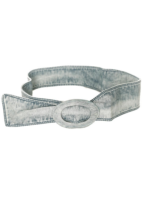 Zachte riem met grote blauwe gesp. BG-3003 - 3