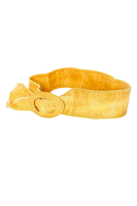 Supple belt with large Mustard buckle. BG-3003 - 2