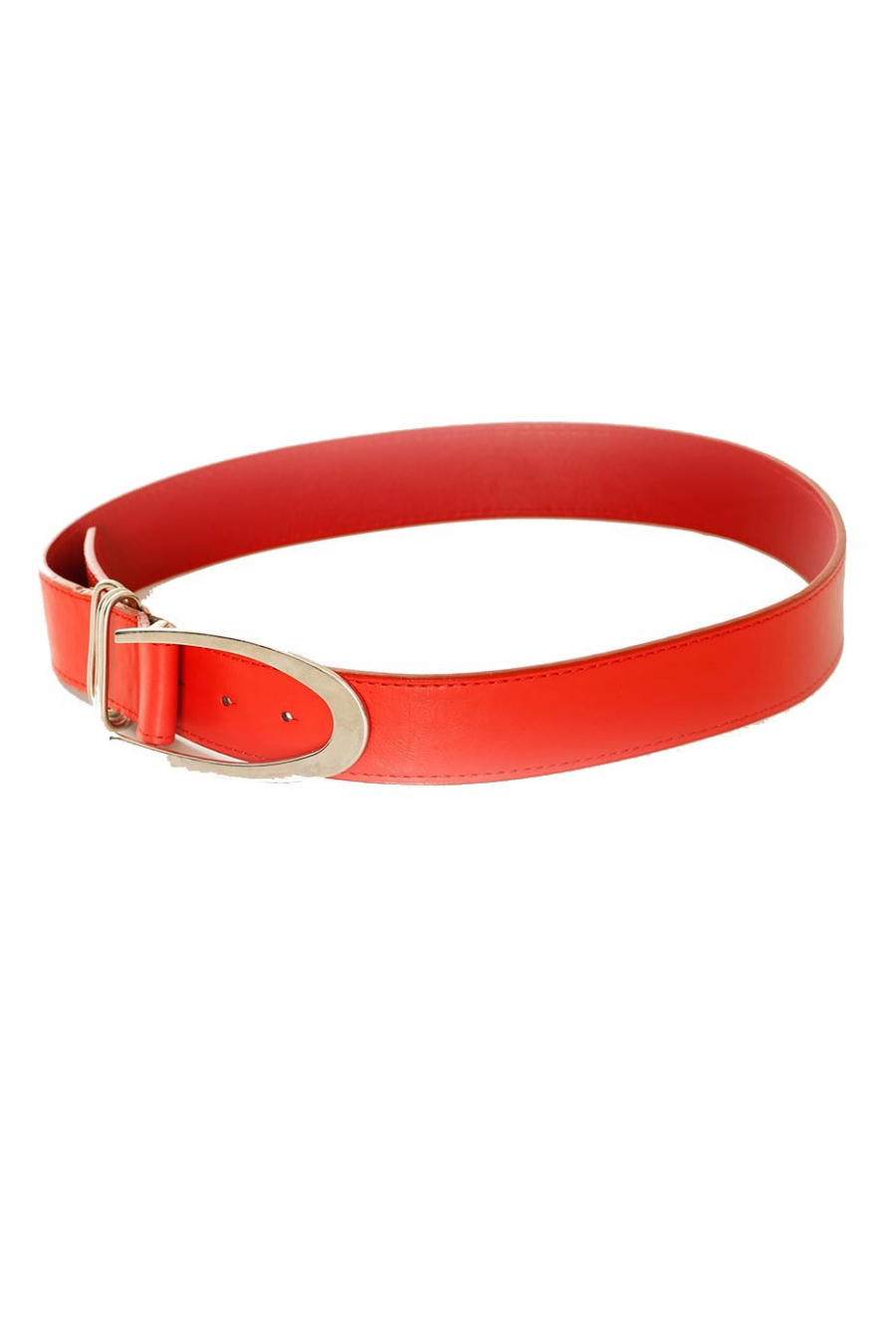 Basic Rode riem met zilveren gesp. BG-P0Z9 - 3