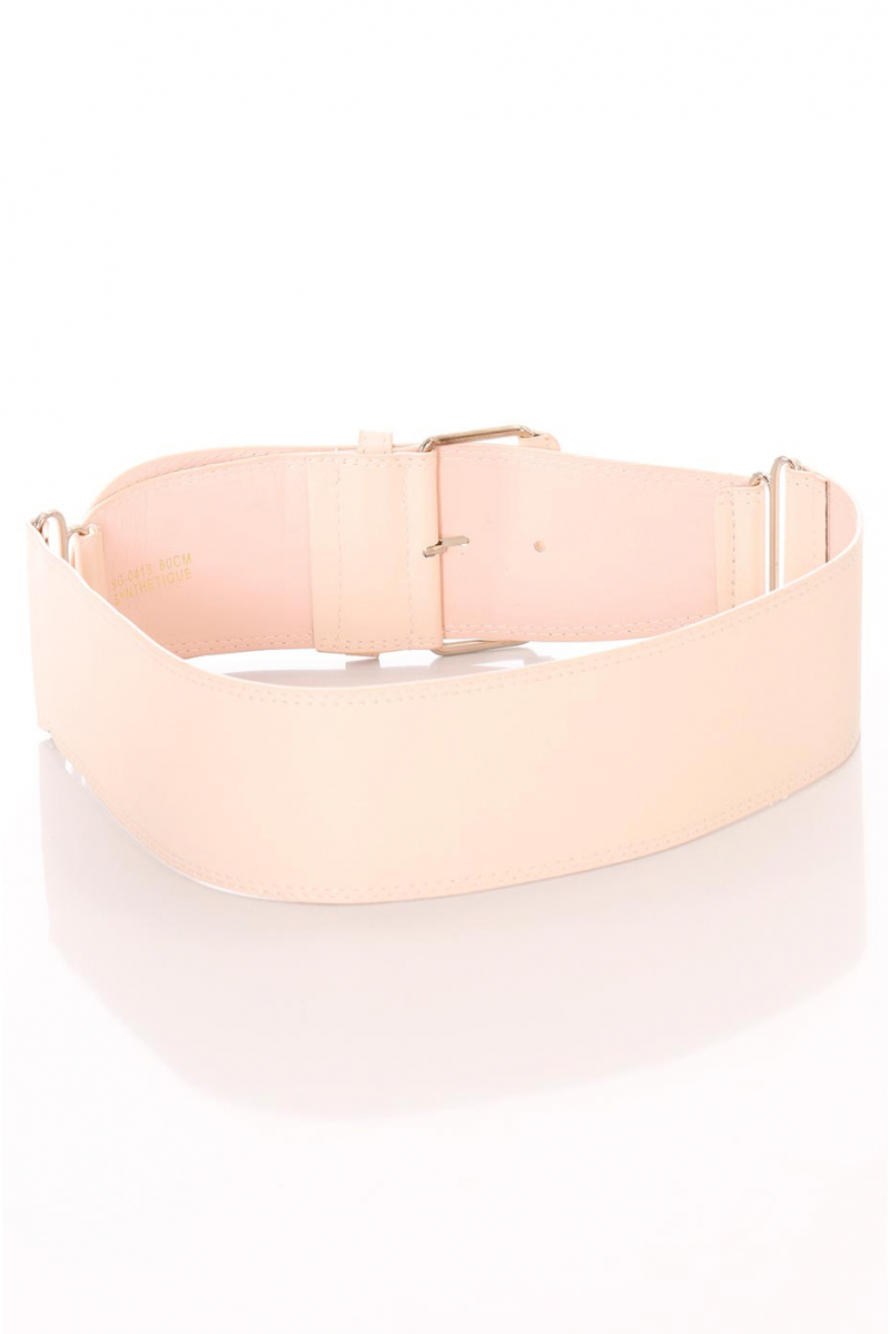 Wide pink belt, rectangle buckle and ties. SG-0418 - 2