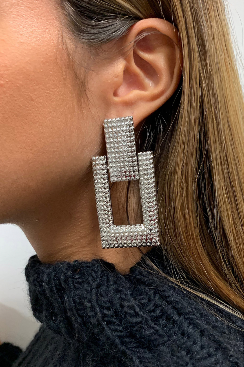 Silver earring. - 2