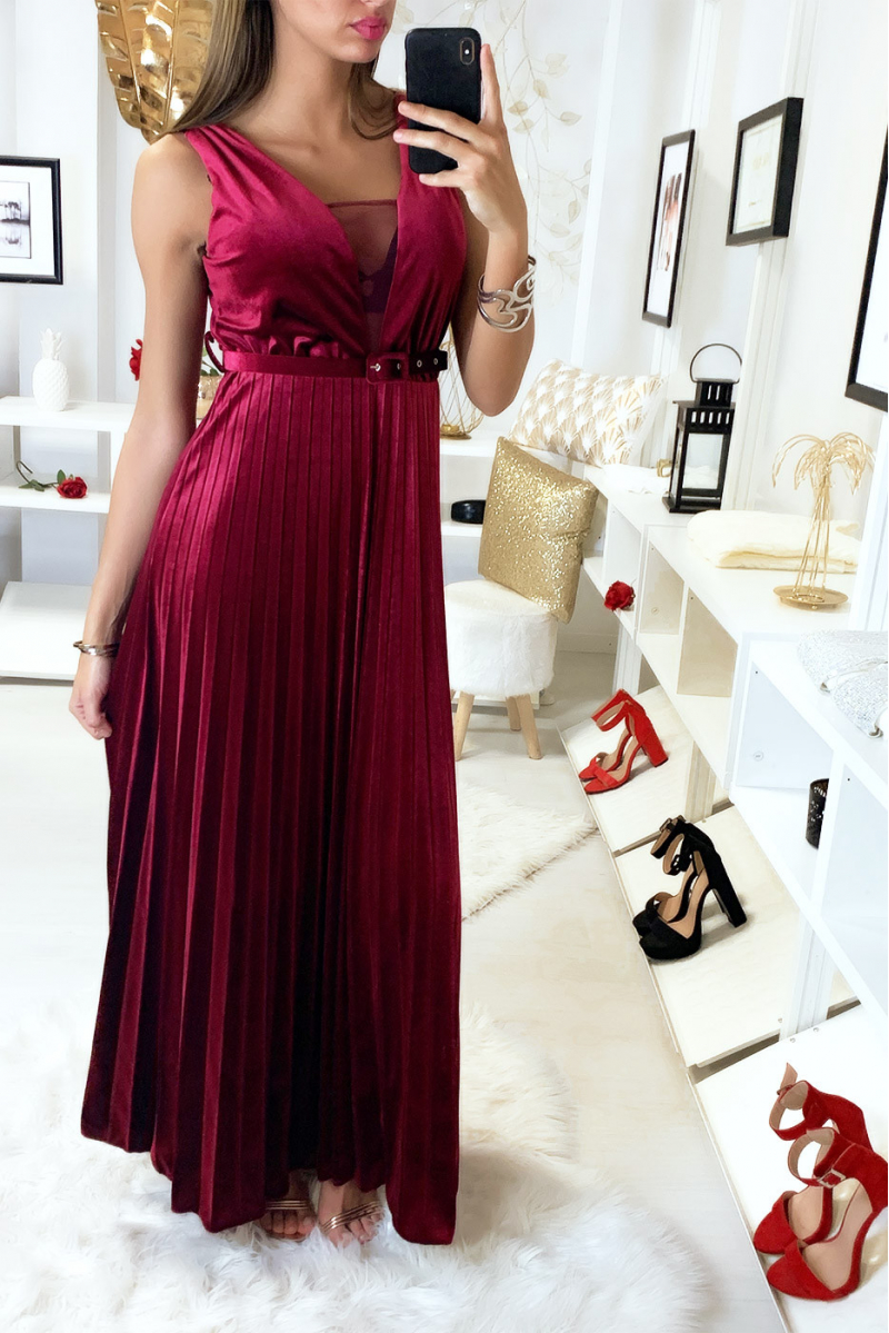 robe bordeaux longue