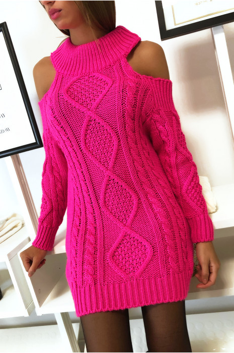 robe pull laine grosse maille