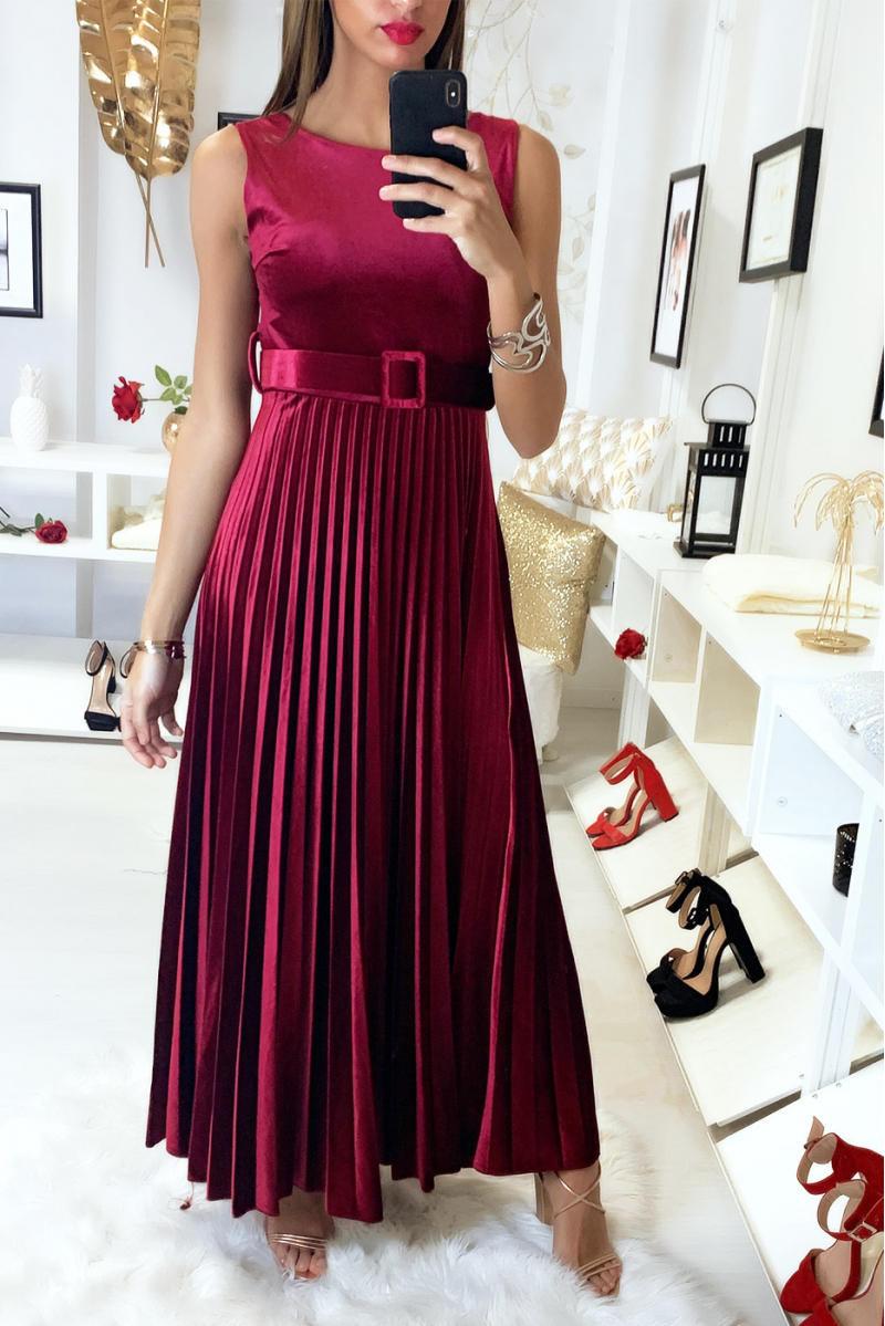 robe bordeaux longue