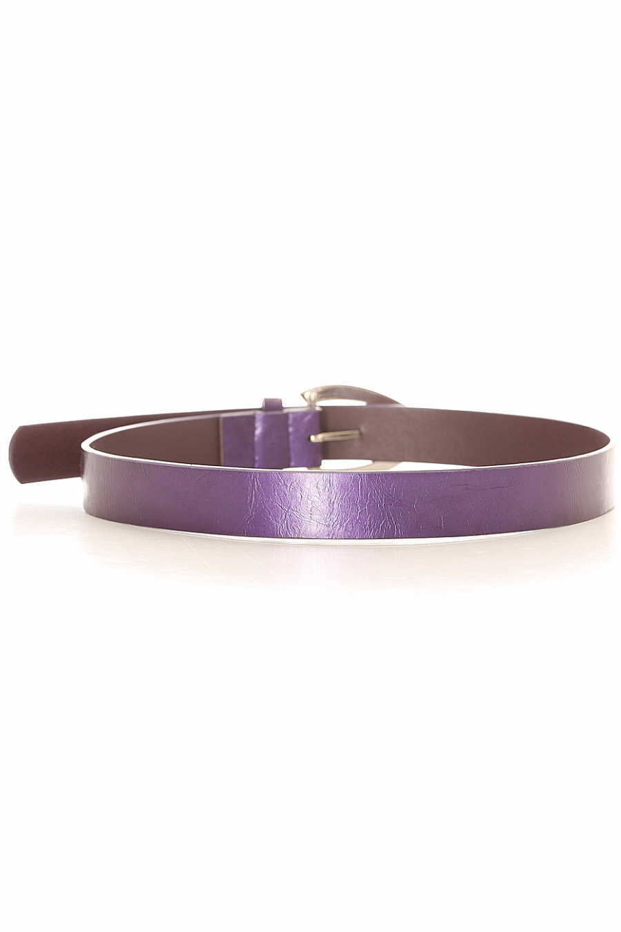 Women's belt in purple with metallic buckle. mh-020 - 3