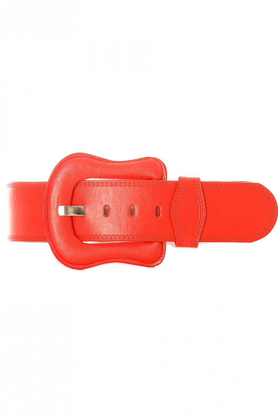 Grosse ceinture rouge avec boucle de la même matière. BG-po13 - 4