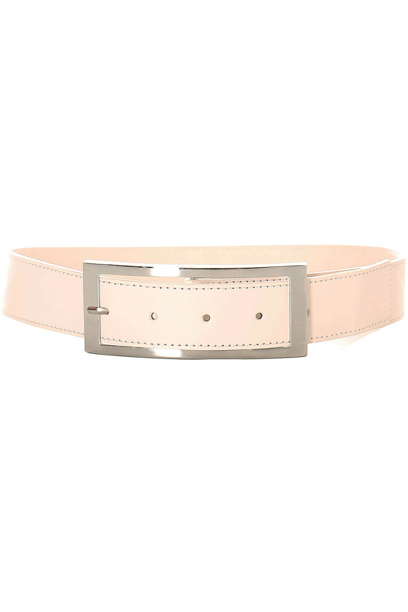 Magnificent white belt with metallic buckle. 5090 - 1