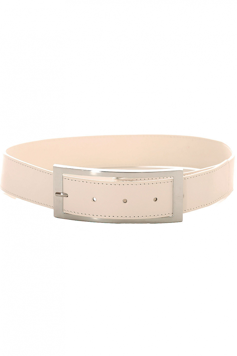 Magnificent white belt with metallic buckle. 5090 - 2
