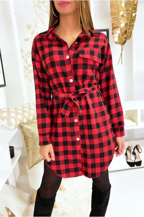 robe a carreau rouge