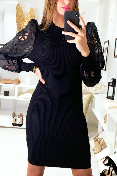 robe pull avec dentelle