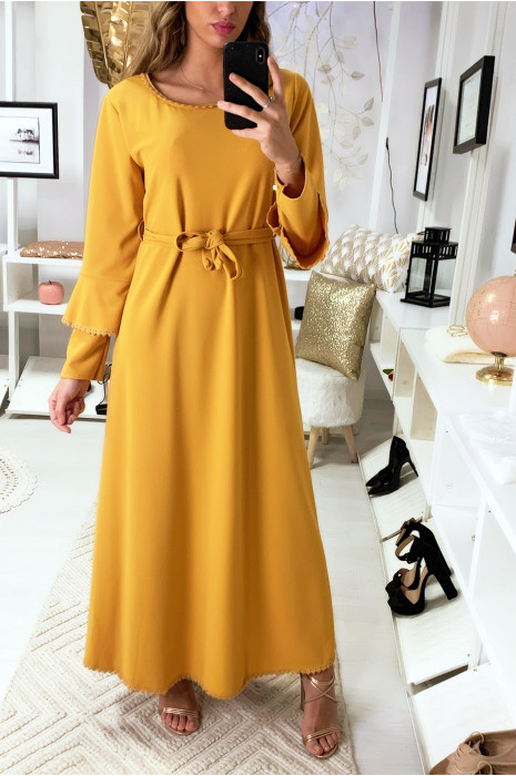 robe moutarde manche longue