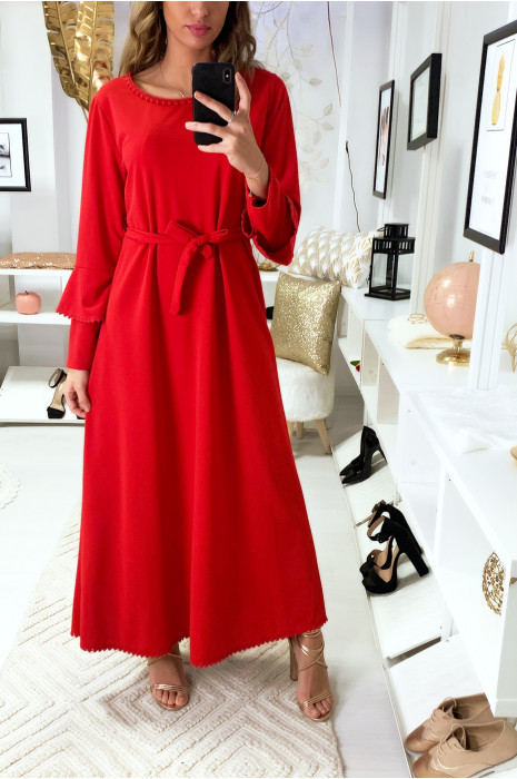 robe longue rouge