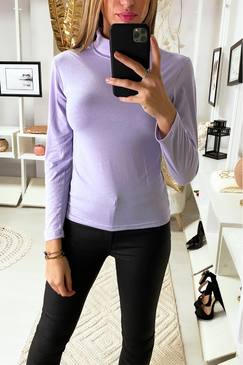 Super Under Purple Turtleneck Sweater. - 1