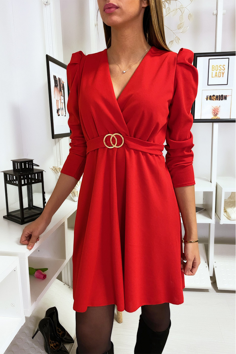 robe rouge patineuse