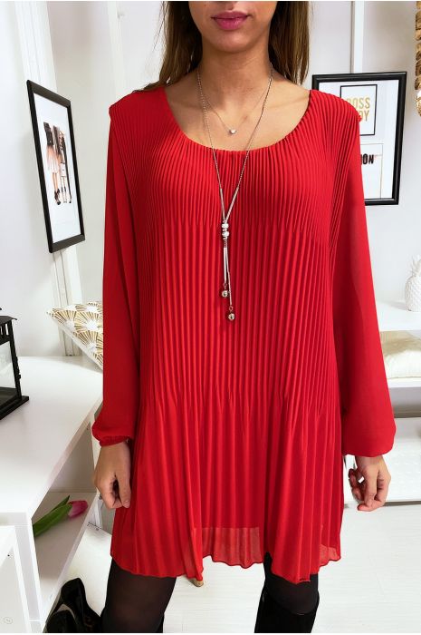 robe tunique rouge