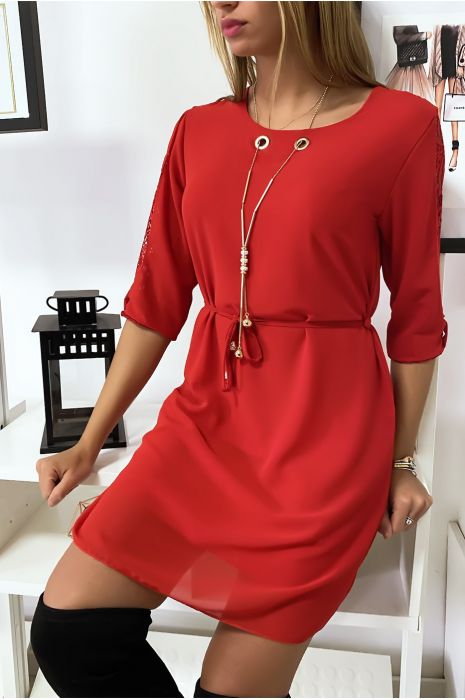 robe rouge fluide