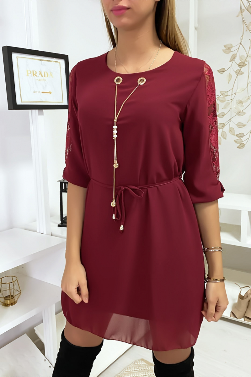 robe fluide bordeaux