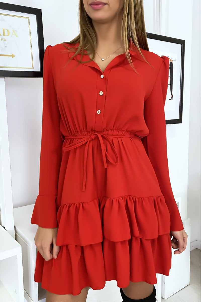robe rouge fluide
