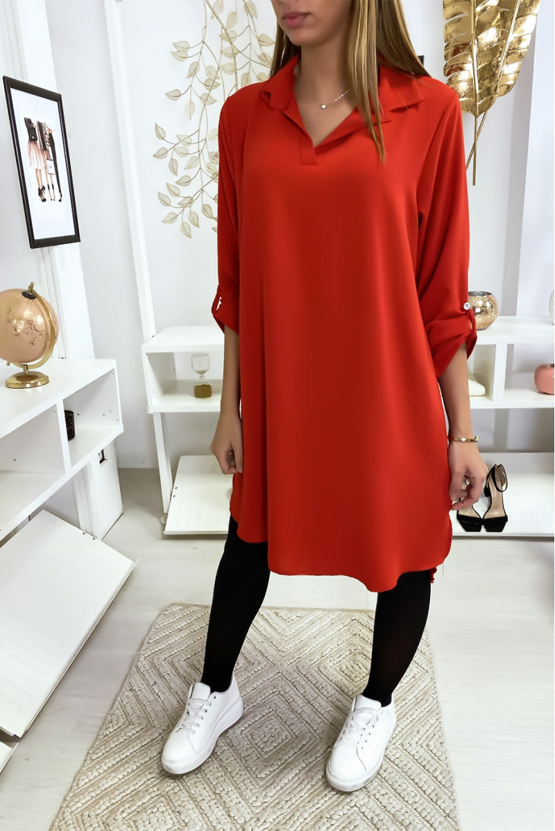 robe tunique rouge