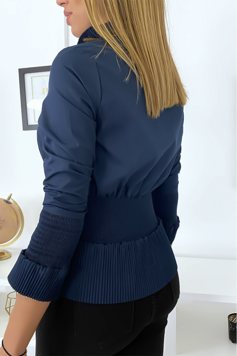 Top blouse marine style froncé - 5