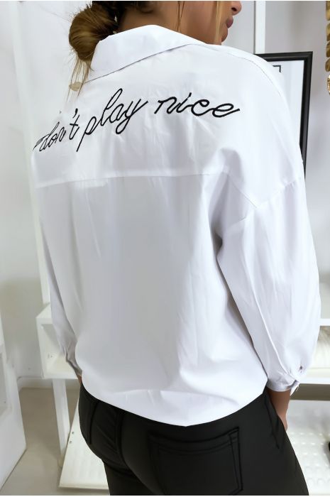 Wit overhemd met bijtje - 5