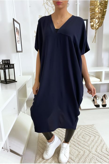 Robe marine longue et ample - 1