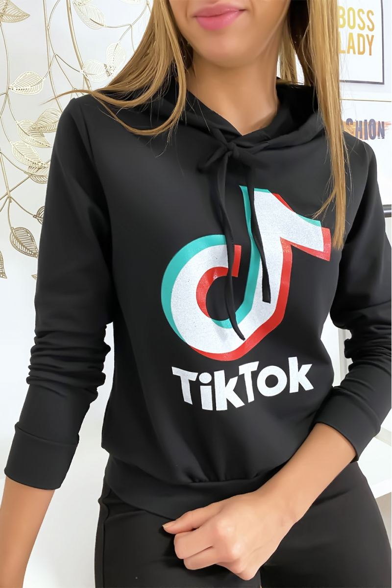 Black Tik Tok logo sweatshirt - 2
