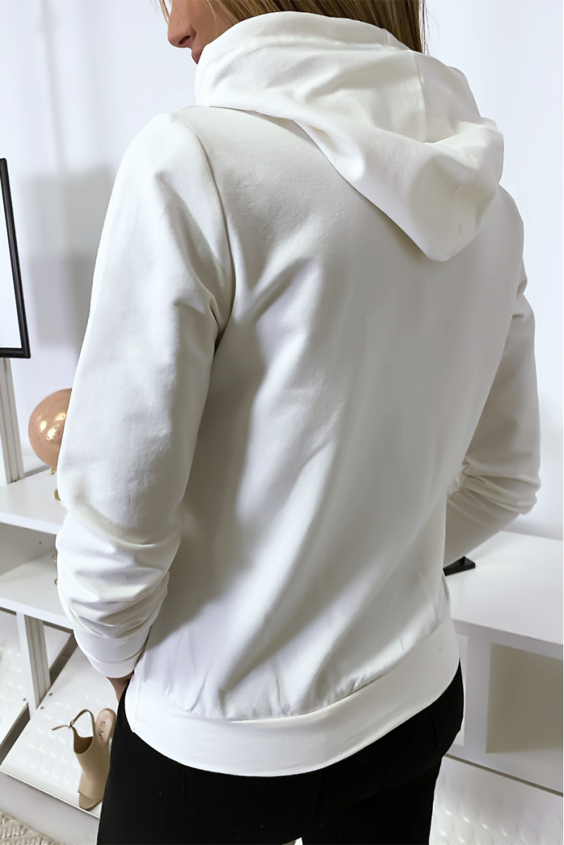 White sweatshirt with Tik Tok logo - 4
