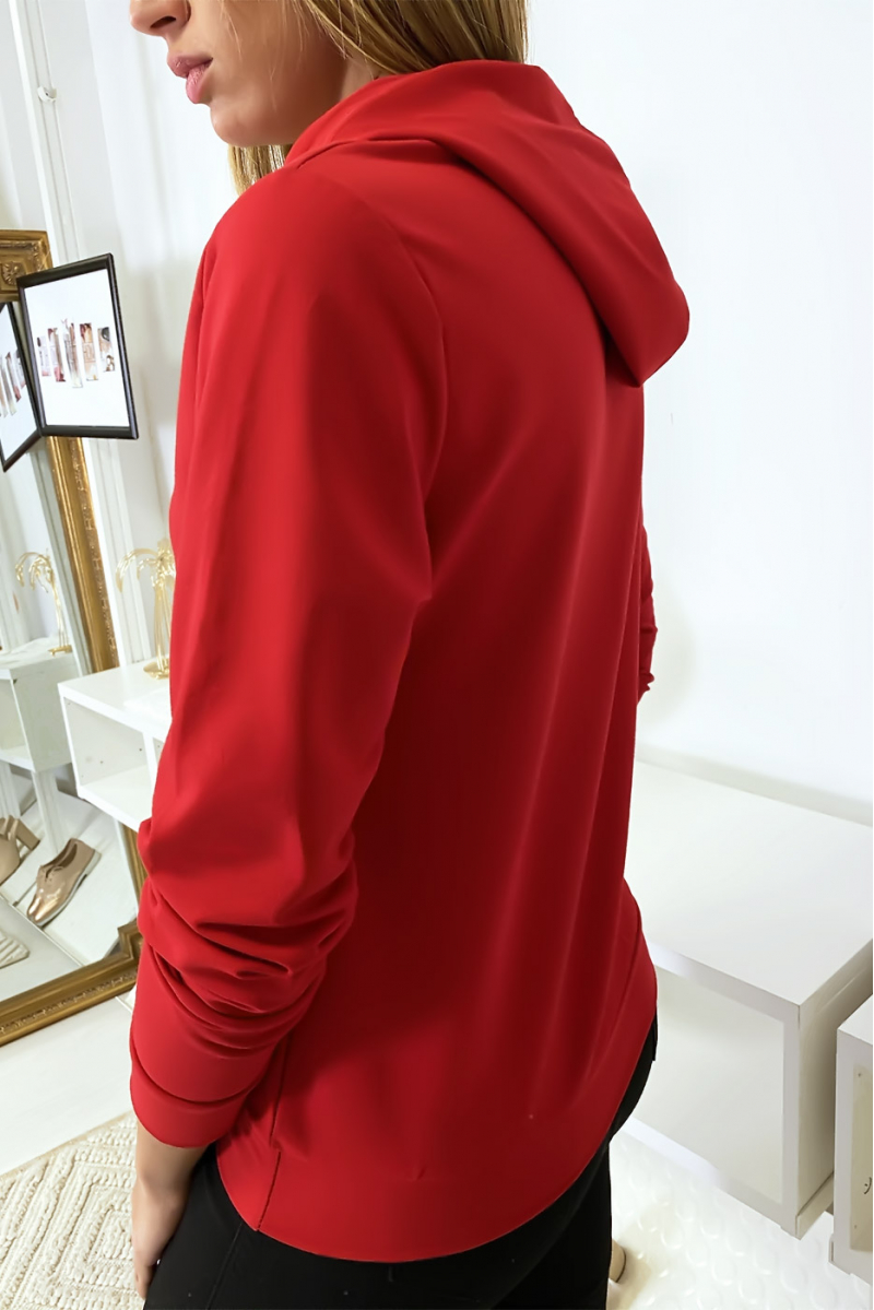 Rode sweater met Tik Tok logo - 4