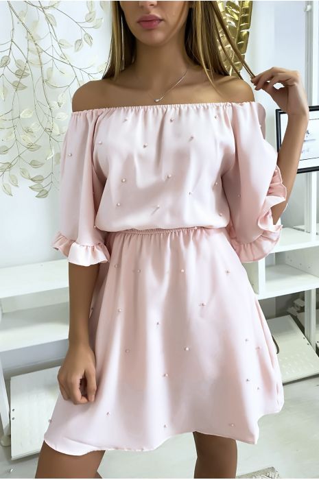 robe rose perle