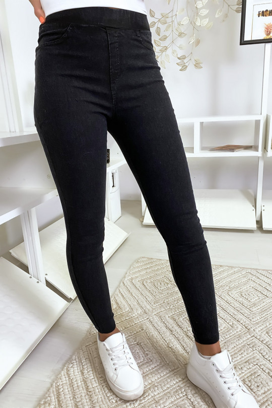 Black stretch jeans with back pockets - 3