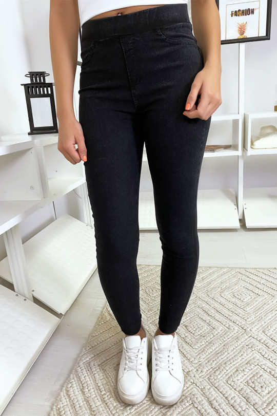 Black stretch jeans with back pockets - 4