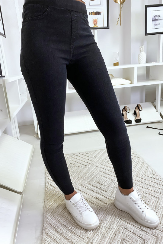 Black stretch jeans with back pockets - 5