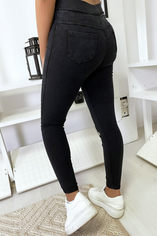 Black stretch jeans with back pockets - 8