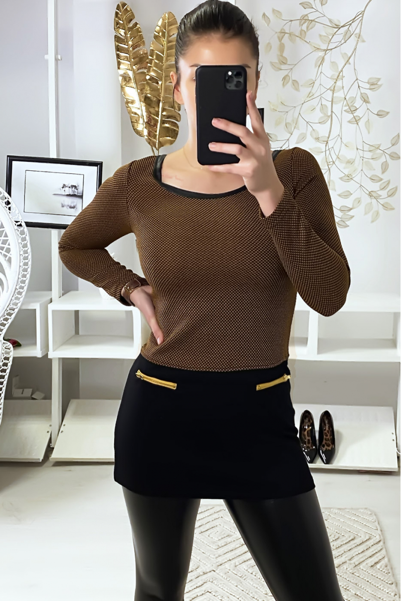 Mustard long top with long sleeves - 2
