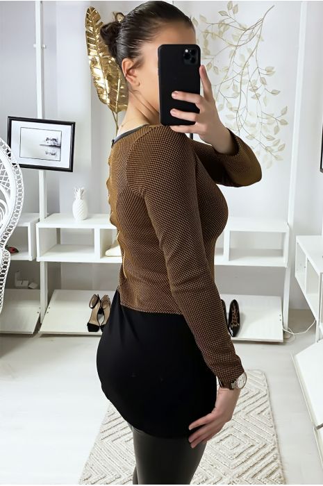 Mustard long top with long sleeves - 3