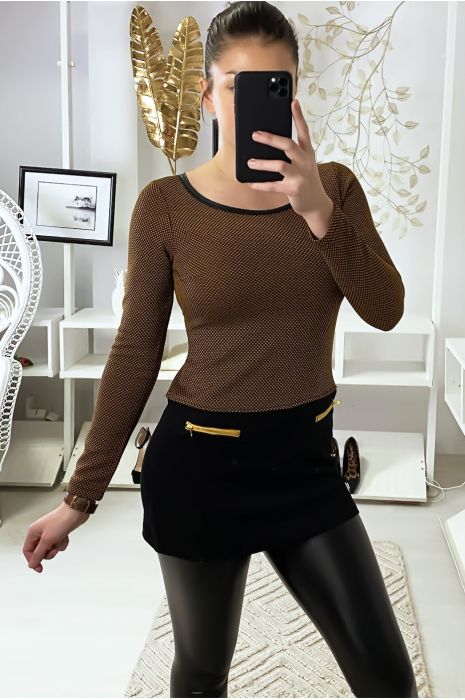 Mustard long top with long sleeves - 1