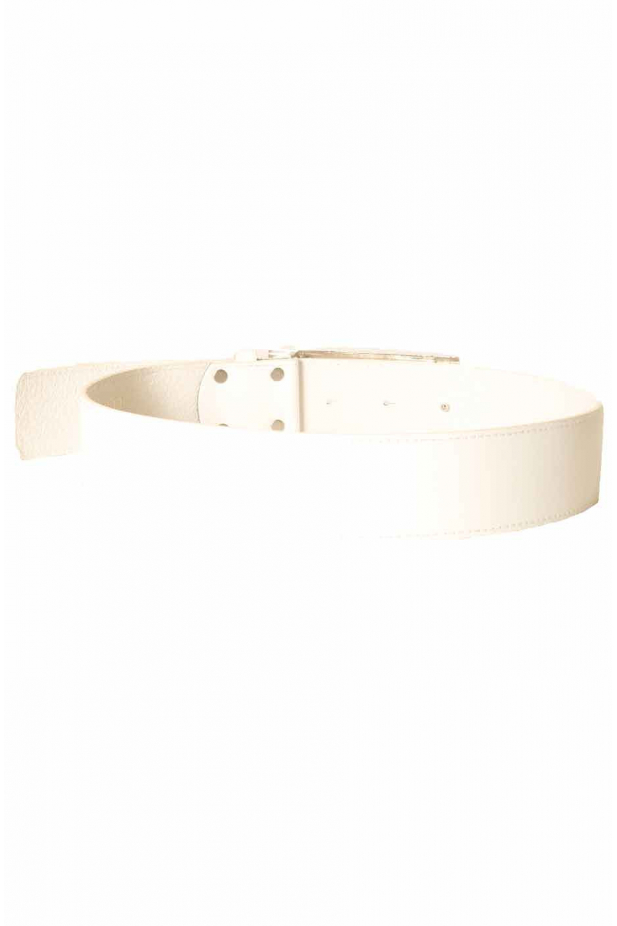 Witte riem met rechthoekige gesp CE 502 - 3