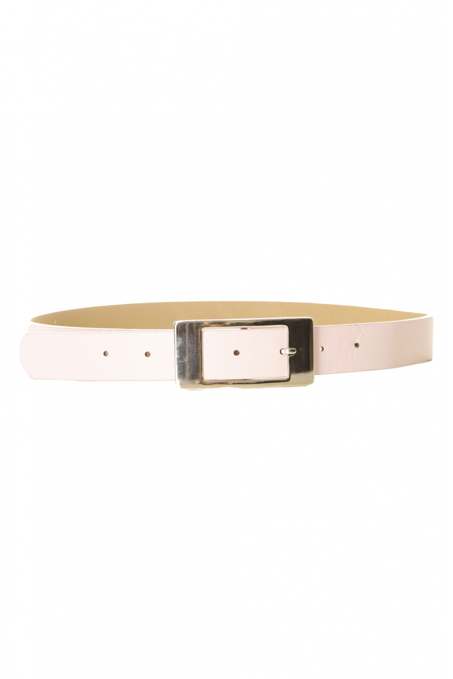 Roze riem met leereffect, vierkante gesp en strass steentjes CE 726 - 3