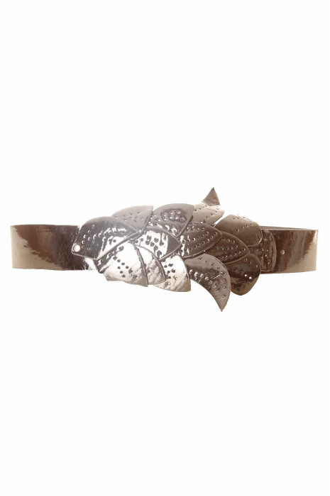 Black belt, leaf pattern buckle BG-PO44 - 1