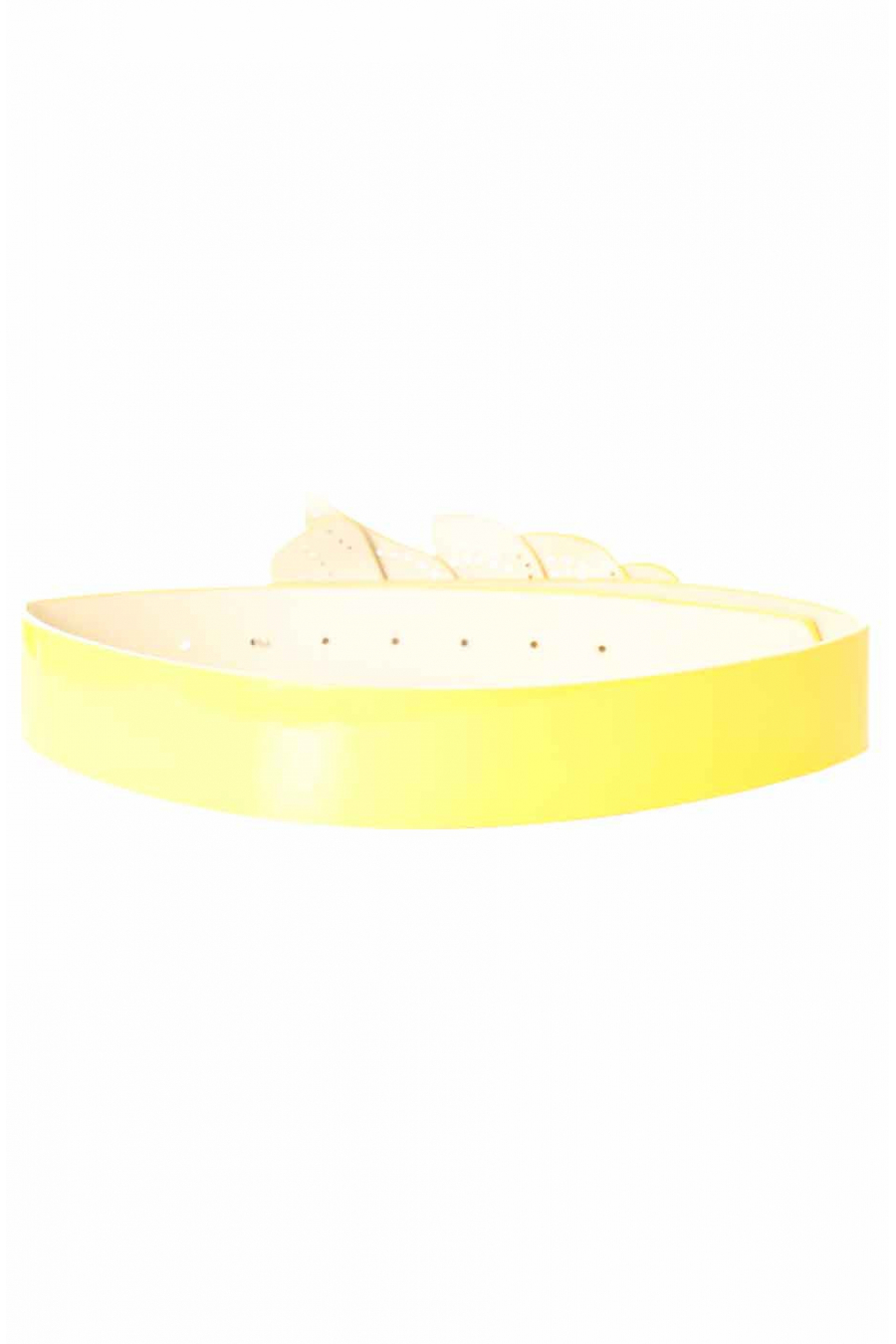 Yellow belt, leaf pattern buckle BG-PO44 - 4