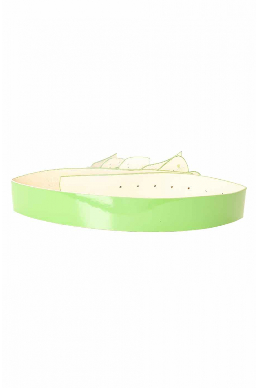 Green belt, leaf pattern buckle BG-PO44 - 3