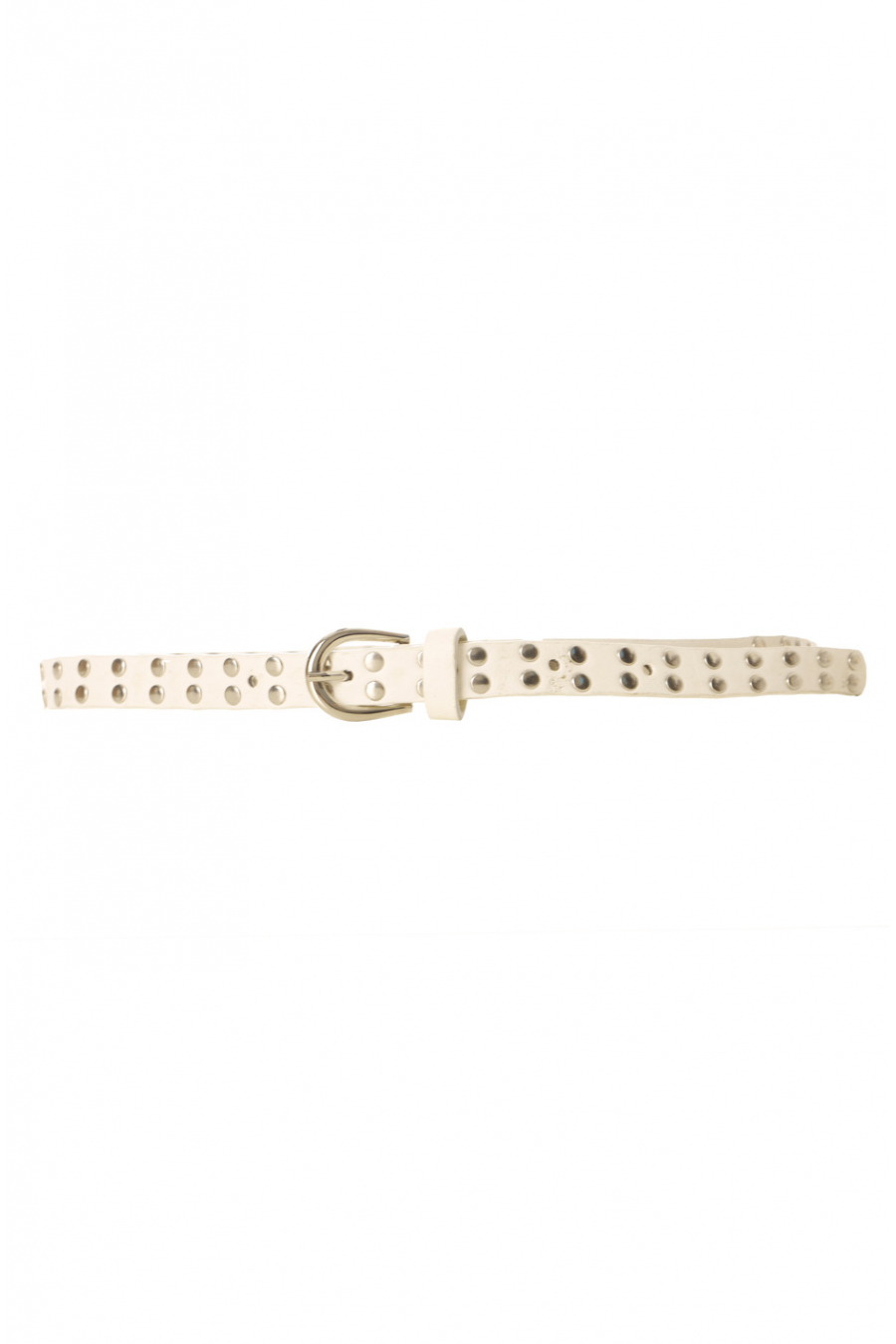 White studded belt with buckle. SG-0971 - 1